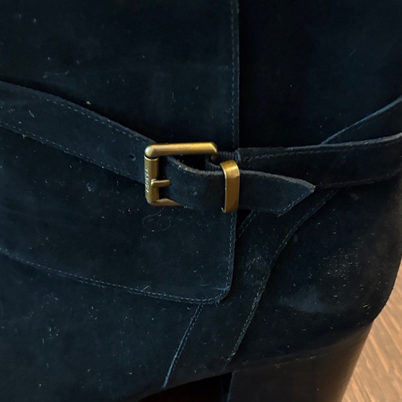 LAUREN for Ralph Lauren Black Suede Ankle Booties - Picture 9 of 11